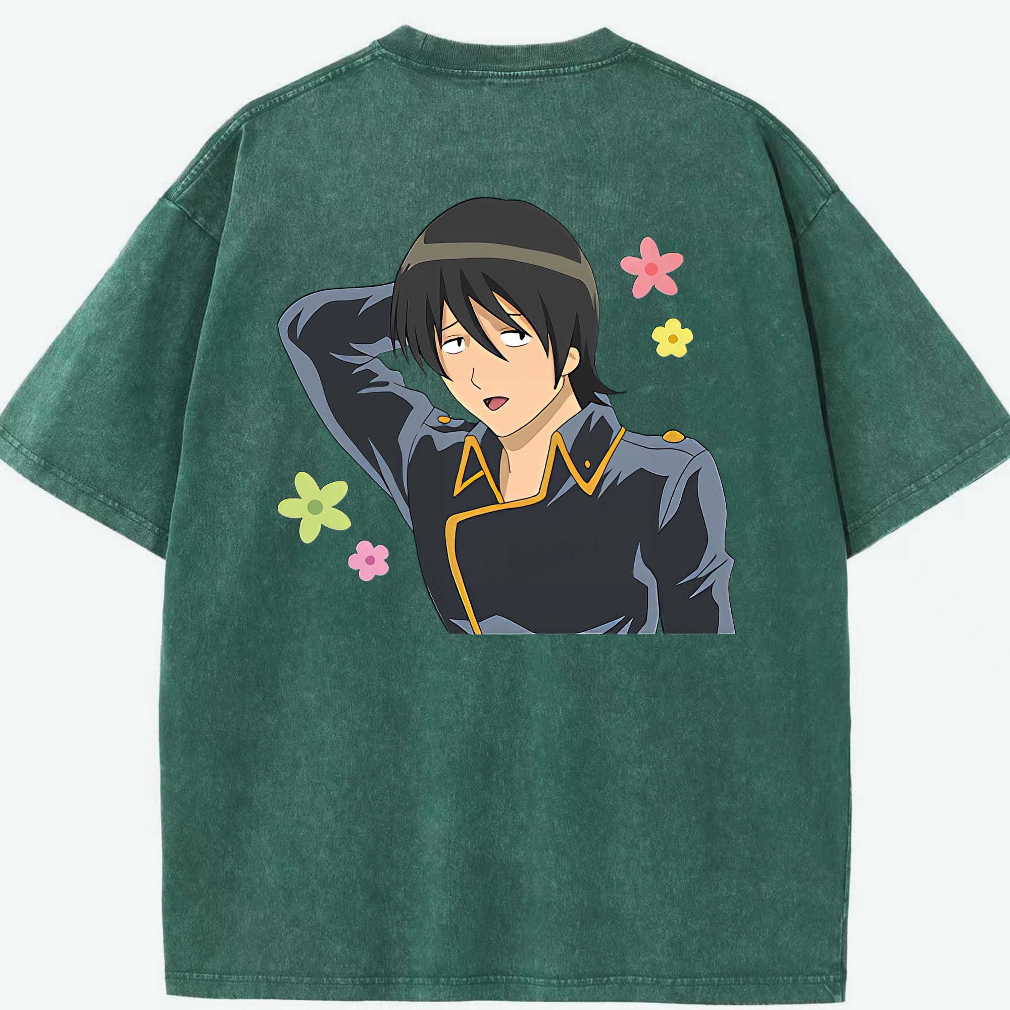 （画像用） ぎんたま 坂田銀時（さかたぎんとき） 神楽 志村新八（しむら しんぱち） GINTAMA Sakata Gintoki Kagura Shimura Shinpachi 綿100% ヴィンテージ風 半袖Tシャツ（背面プリント）